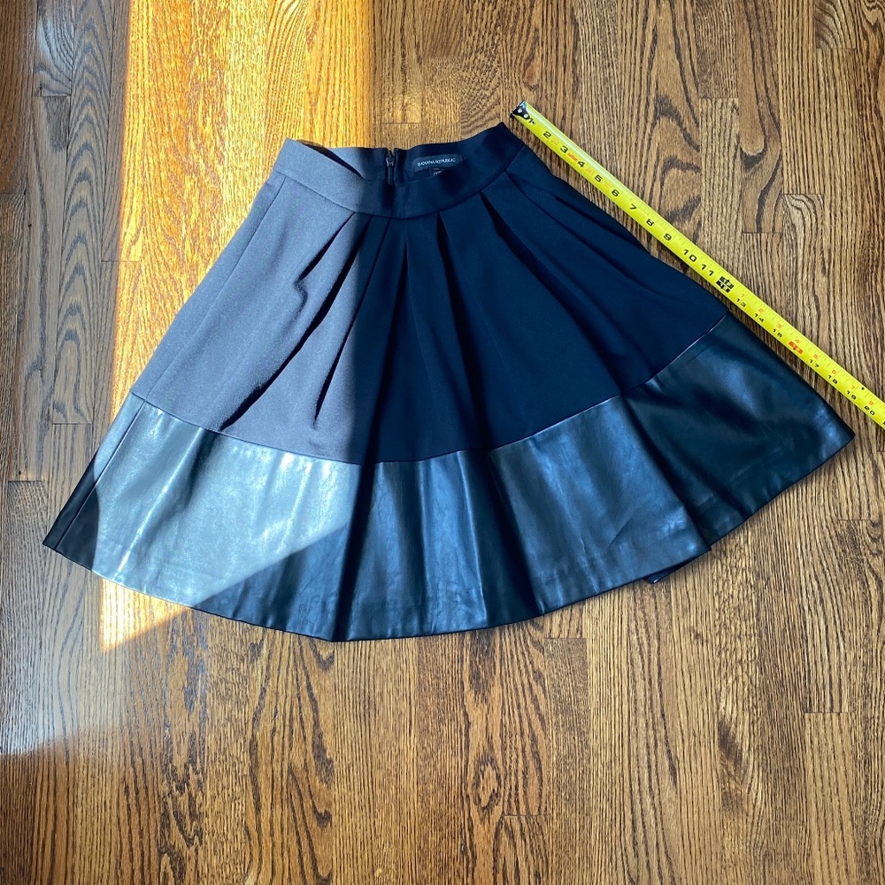 Banana Republic Black Pleather Skirt